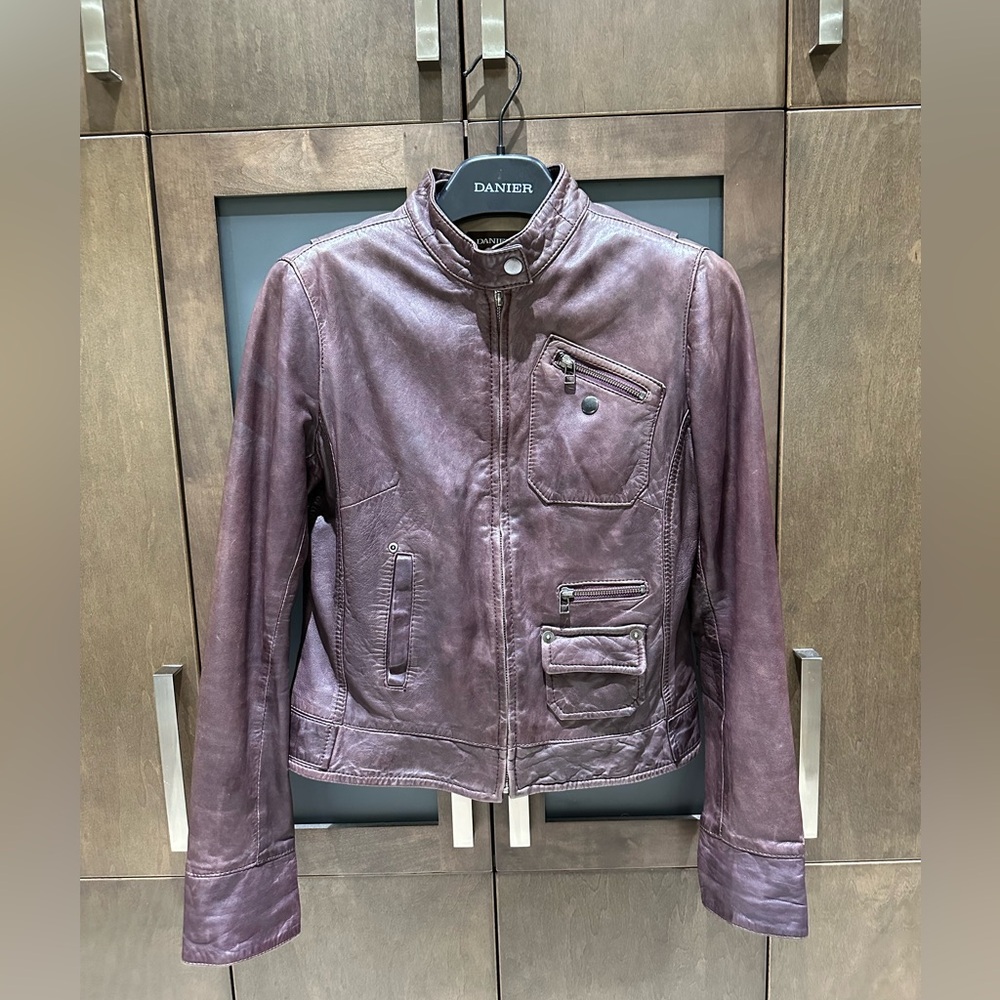 Danier Leather Jacket Mahogany Brown size small